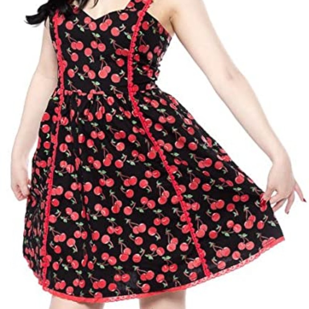 SOURPUSS CHERRY COBBLER DORIS DRESS M